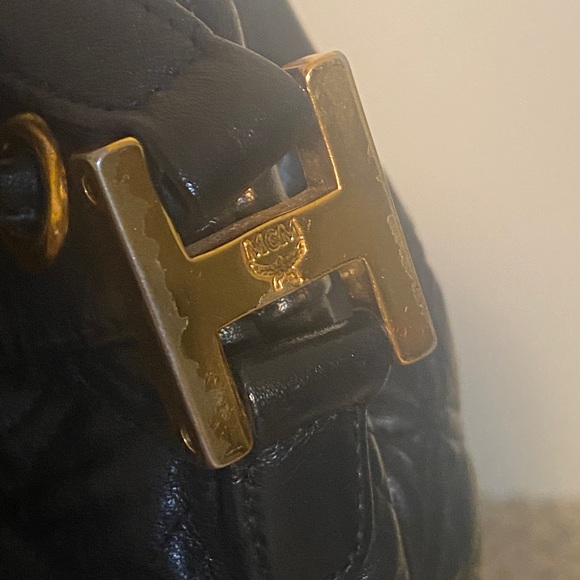 🎊HP Vintage Mini MCM Quilted Bucket Bag - Picture 13 of 17